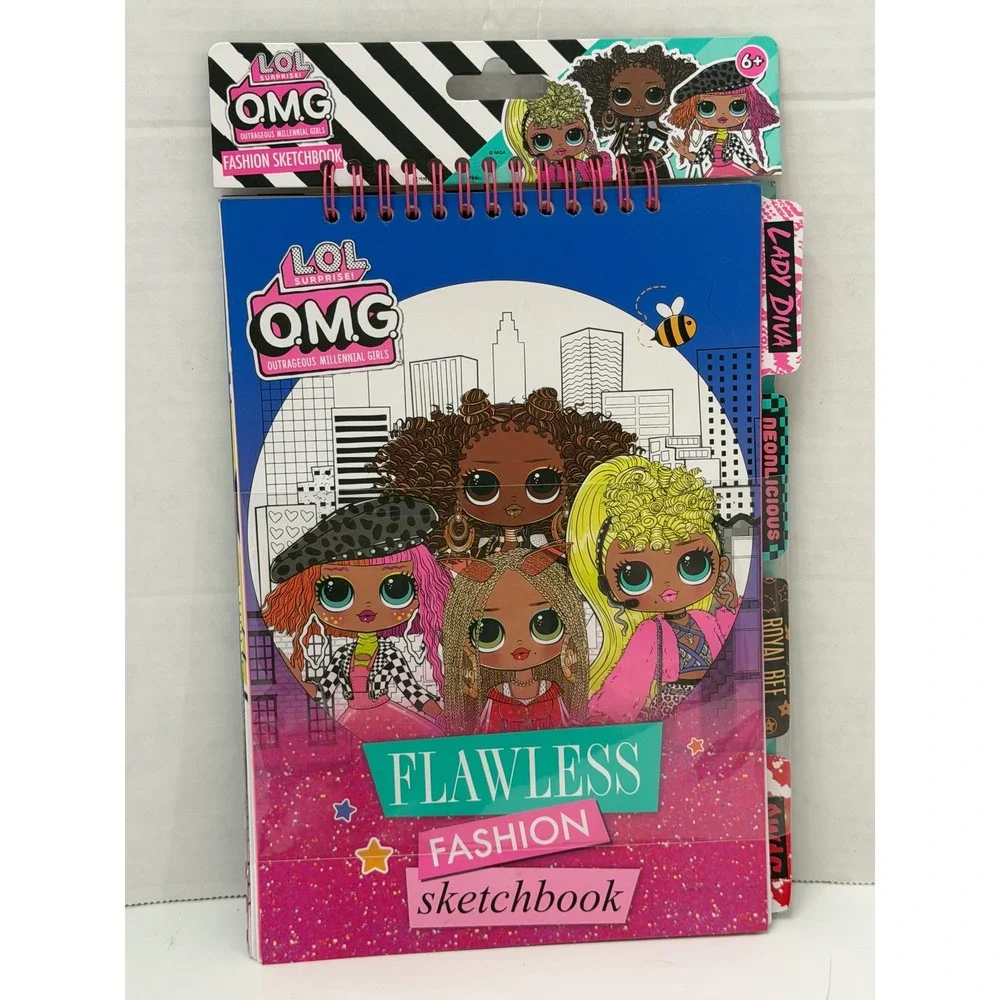 LOL Surprise OMG Flawless Fashion Sketchbook Stickers Stencils New